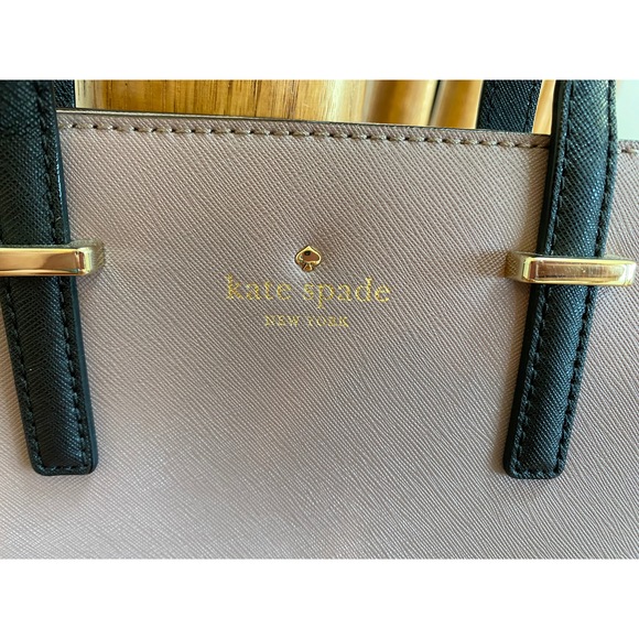 Kate Spade Colour Block Lilac & Black Satchel Handbag - Picture 3 of 7